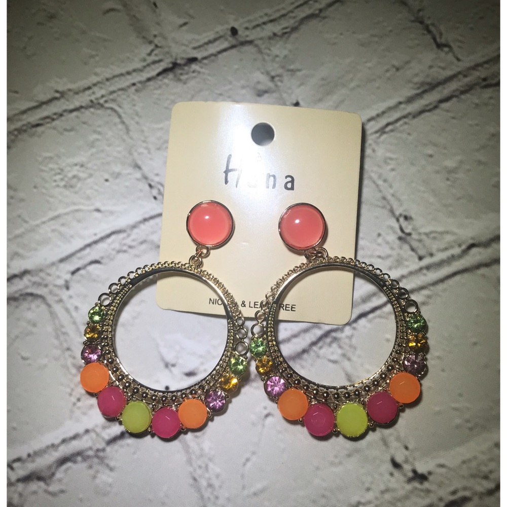 3/$15 🛍  Bright Circle Dangle Earrings